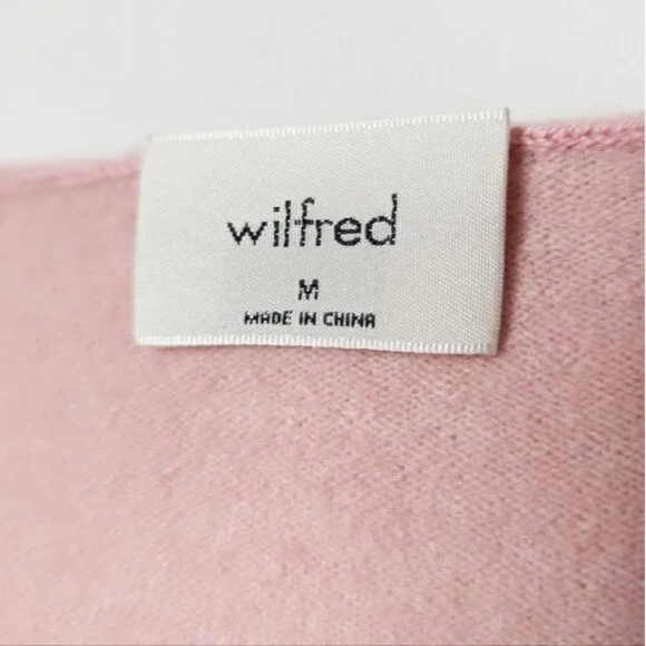 WILFRED Santorini Cardigan Sweater Cashmere Wool Dawn Pink M Medium Aritzia - Picture 14 of 16